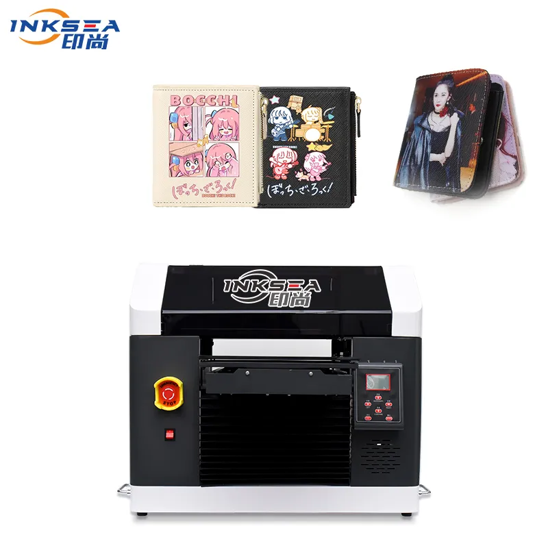 Printer Signage Logam LOGO Inkjet Kustom A3 Printer Flatbed UV Format Kecil Kepala Cetak Xp600 Ganda dengan Pernis