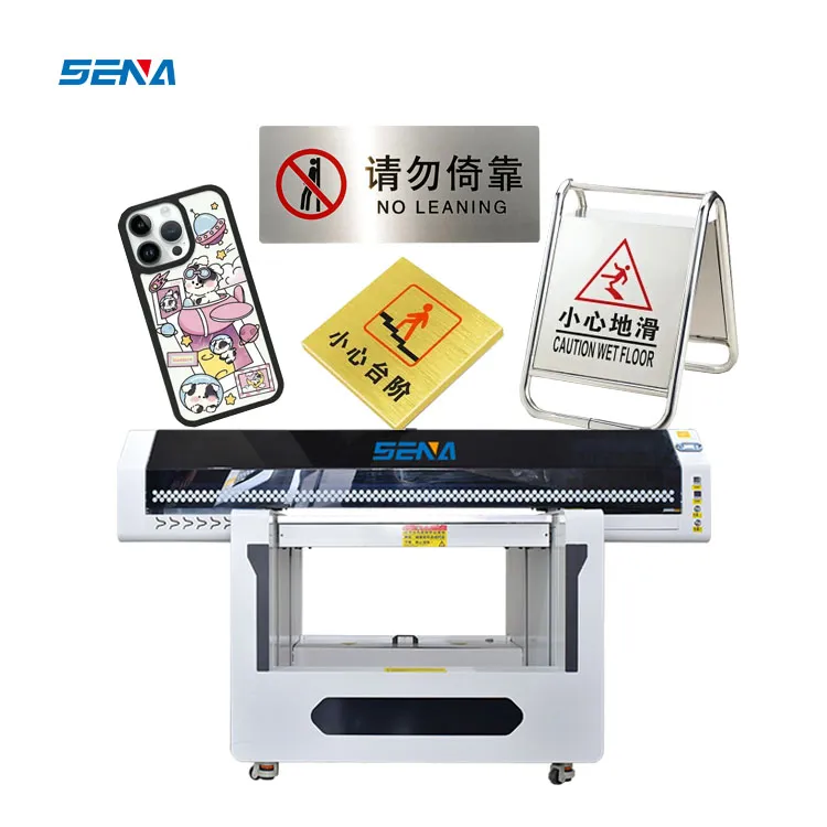 Metal Tag Large Format UV Inkjte Flatbed Printer CMYK+W