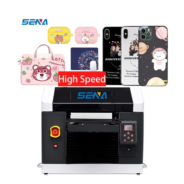 Mini A3 Printer Flatbed Inkjet UV Kecil 30*45Cm Mesin Cetak Digital 3D untuk Kaus Casing Ponsel Kayu Ubin PVC Kulit Kustom