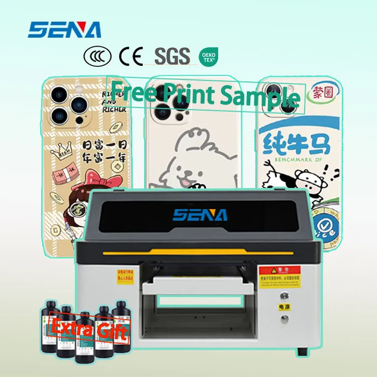 Mini UV Flatbed Inkjet Printer CMYKW+Varnish