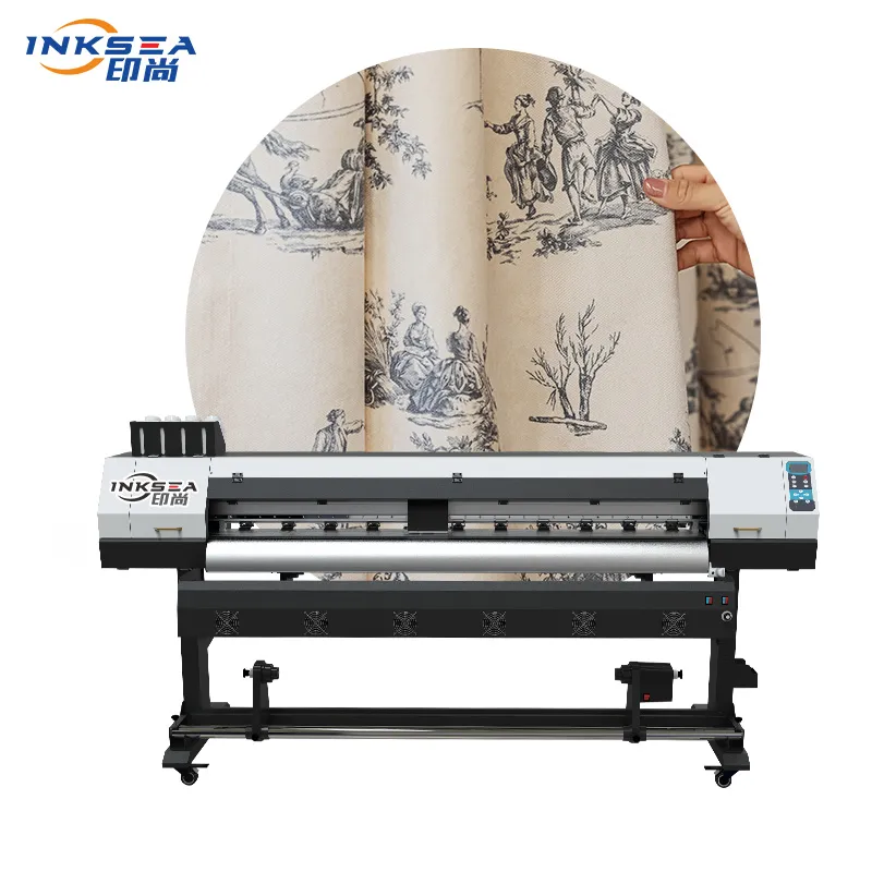 Inkjet multiwarna Tekan printer format lebar 1800mm Pelarut ramah lingkungan untuk spanduk festival khusus bahan roll-to-roll