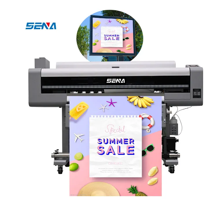 Printer Inkjet Pelarut Ramah Lingkungan 1800Mm Multifungsi Epson I3200 Nosel Printer Format Lebar 3D Cepat untuk Taplak Meja Tirai Wallpaper