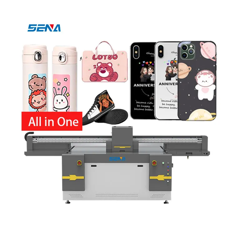 Industri Multifungsi 1610 CMYK + Pernis Format Besar Printer Flatbed Inkjet UV untuk Kaus 3D Sepatu Kartu Casing Ponsel Kaca