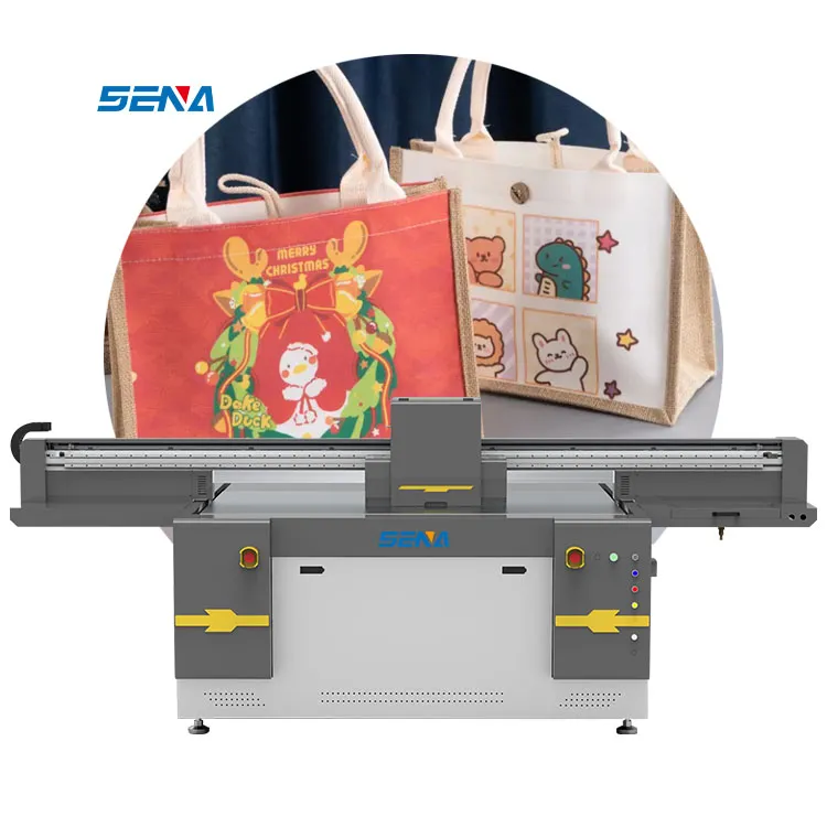 Serbaguna Terlaris 1610 CMYKW + Pernis UV Flatbed Inkjet Printer Format Besar untuk Casing Ponsel Akrilik Kartu PVC Pena Golf