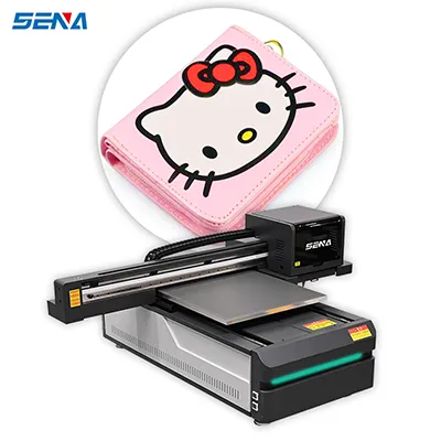 Printer Flatbed UV Bentuk Baru 60*90CM Kepala Cetak Epson I3200 untuk Casing File Dompet CD Casing Anggur Printer Inkjet Digital