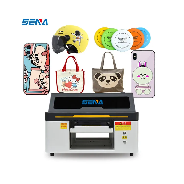 Printer Flatbed Inkjet UV 30*45Cm Pintar Portabel Kecil Baru Digital untuk Label Perekat Diri 3D Pena Papan Nama Logam Casing Ponsel Kayu