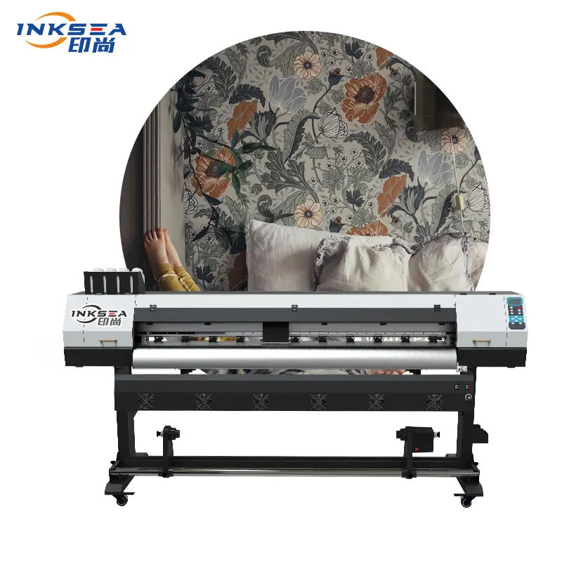 Printer plotter Eco Solvent dengan printhead Epson i32003d efek wallpaper kanvas printer format lebar