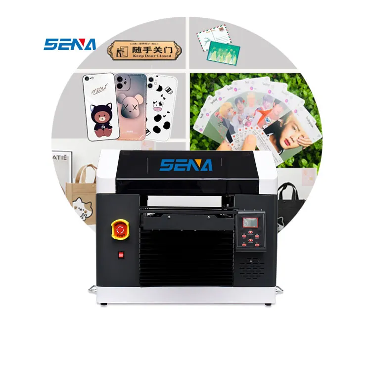 Popular New Faster Speed A3 Small 30*45cm UV Flatbed Inkjet Printer Varnish for 3D Card Phonecase Acrylic Sticker Glass Wood PVC