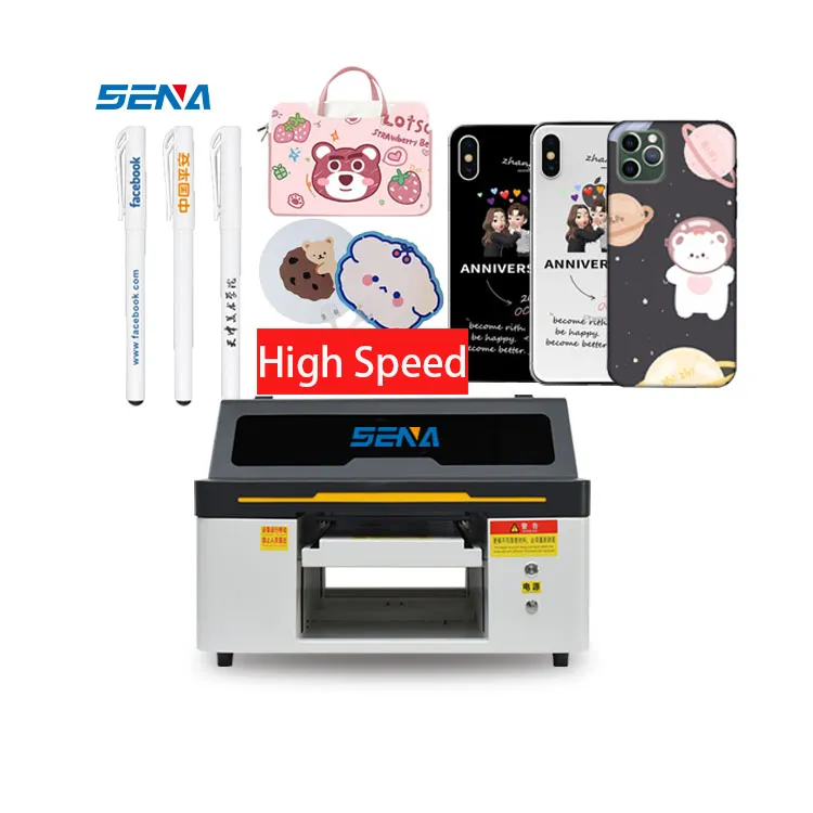 Popular Small Business Factory In China A3 Small 30*45cm UV Flatbed Inkjet Printer For 3D Sticker Label Pen Phone Case PVC Card