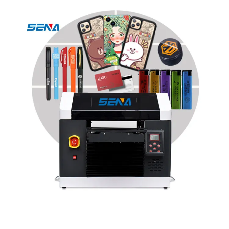 Printing machine for metal plate SENA A3 uv small flatbed printer for mobile case