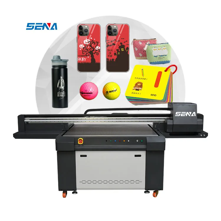 Produsen Profesional Mesin Percetakan Industri Digital 1390 UV Inkjet Flatbed Printer untuk Kotak Telepon Akrilik Kayu Kaca