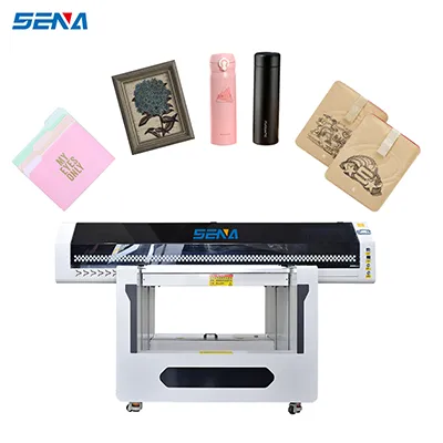 ສະຕິກເກີຕູ້ເຢັນເຮັດວຽກ CD inkjet Printer 9060 Digital A0 size with multi-Epson printer UV flatbed printer