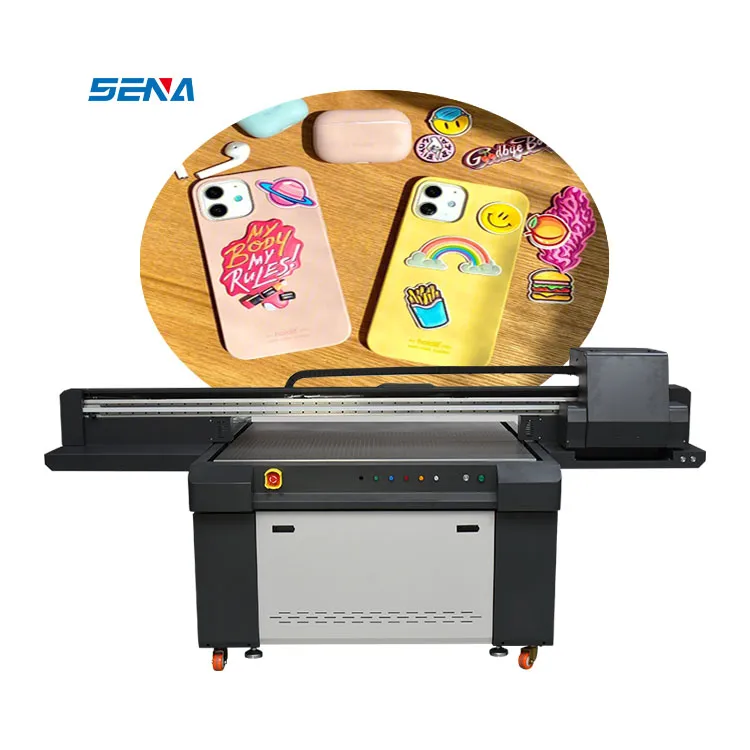 SENA flatbed uv printer a3 1390 untuk ponsel 6 case tipe plat cetak menggunakan lampu led