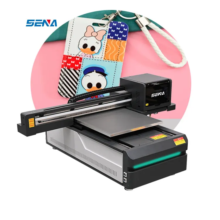 SENA high resolution uv printer flatbed for balls bottles cards pens gift boxes 600*900mm size uv printing machine