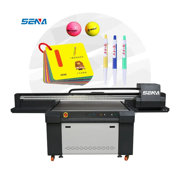 SENA high speed Flatbed Printing Printer UV Inkjet Flatbed Printer 1390 for Decorative Leather Sign Phone Case Card Label Sticker