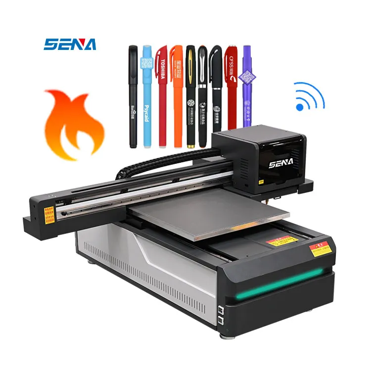 SENA இன்க் ஜெட் குவளை பிரிண்டிங் மெஷின் பிளாஸ்டிக் pvc pet film printer flatbed uv printers 6090 impresora uv விலை