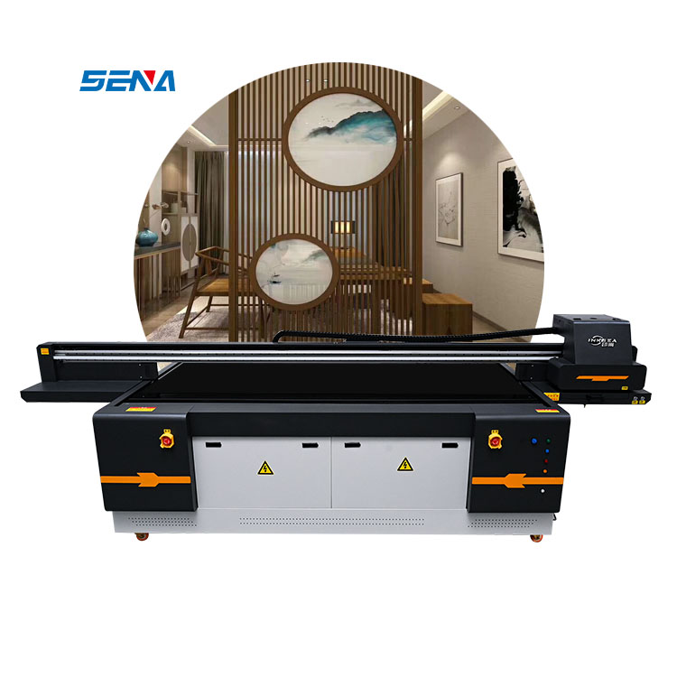 چاپگر UV بزرگ SENA 2513 چاپگر مسطح uv برای پرینتر uv پرسرعت 2.5 متری پی وی سی چوب شیشه ای فلزی