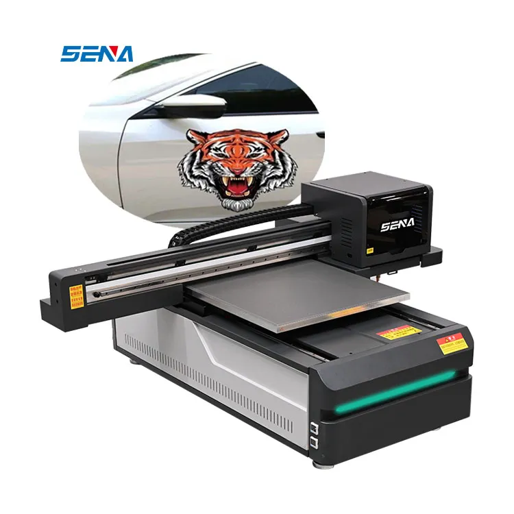 SENA மல்டிகலர் 6090 uv பிளாட்பெட் பிரிண்டர் பிரிண்டிங் மெஷின் ஃபோன் கேஸ் லெதர் எலக்ட்ரானிக் பிளேட் சிடி கார்டுகள் சைன் uv பிரிண்டர்