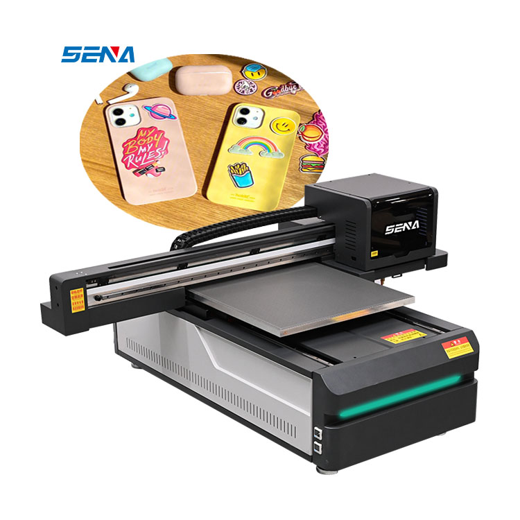 SENA small LED 6090 UV Flatbed Printer For Printing glass/ metal /phone case/ ceramic title /wine bottle/gifts
