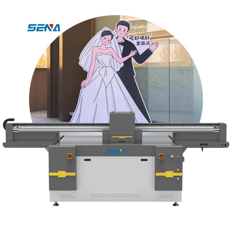 SENA uv 1610 flatbed printer mesin cetak uv flatbed printer untuk botol putar harga kayu plastik logam