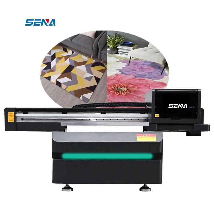 SENA UV 6090 Printer UV Flatbed dengan Tiga Kepala Cetak XP600 untuk Botol Kertas Kantong Plastik Kotak Hadiah Kaca Kayu Akrilik