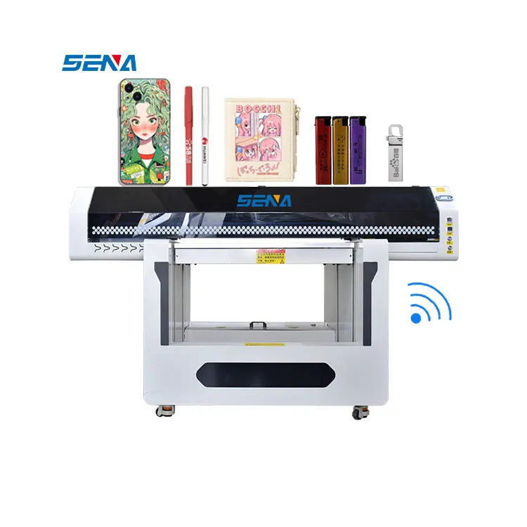 Sena UV Flatbed Printer 9060 with 2-3 G5I Head Digital Inkjet Printers for Photo Metal Acrylic Glass Planks