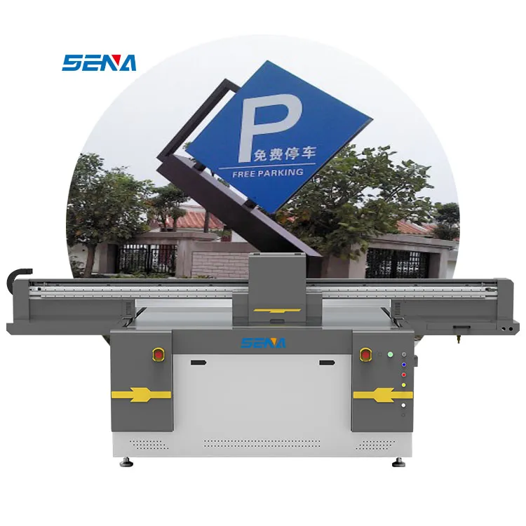 SENA UV Inkjet Printer Flatbed 1610 A0 Ukuran Besar Inkjet Flatbed Printer dengan Efek Timbul untuk Kayu Plastik Ubin Logam