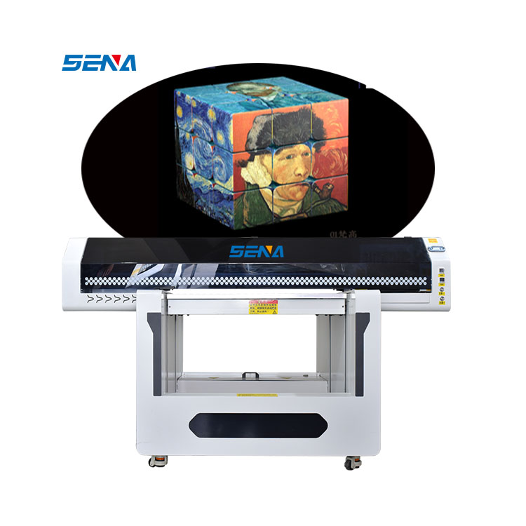 SENA UV Printer 9060 UV Flatbed Printer for Metal Plastic Key Chains Luggage Tags