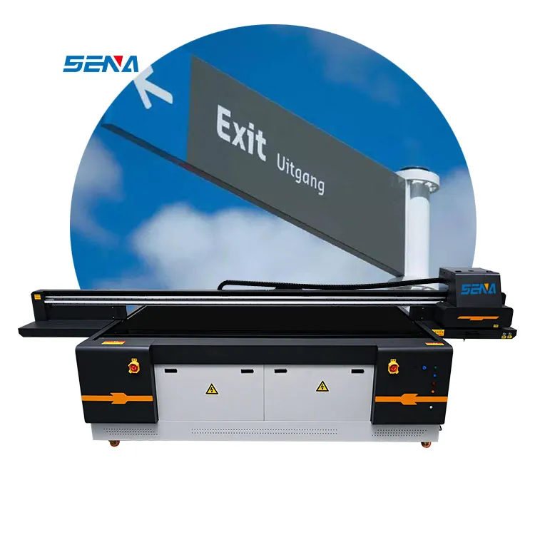 SENA Wide Format Uv Printer Business Printing Machine Glass Metal Pvc Foam Yard Signs Wooden 2513 Uv Flatbed Printer Price