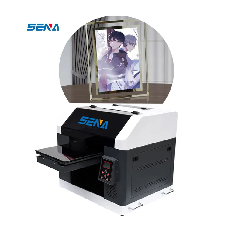 Mesin Cetak Industri A3 Kecil 30*45Cm Printer Tinta UV Printer Flatbed untuk LED 3D Label Perekat Diri Stiker Pembungkus Gelas