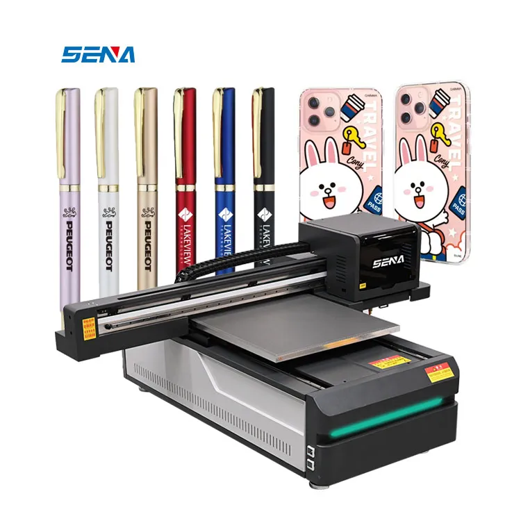 Bisnis Kecil Ide Baru Printer Flatbed Inkjet UV Pernis Kecil A3 LED Cepat untuk Sepatu 3D Kustom Kotak Telepon Kayu Pena Kartu PVC Kaca