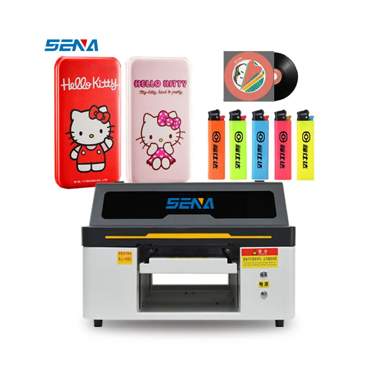 Small Business UV Inkjet Flatbed Printer 3D High Speed 6 Color Varnish Custom for Glass Wood Acrylic Phone case PVC Metal Pen