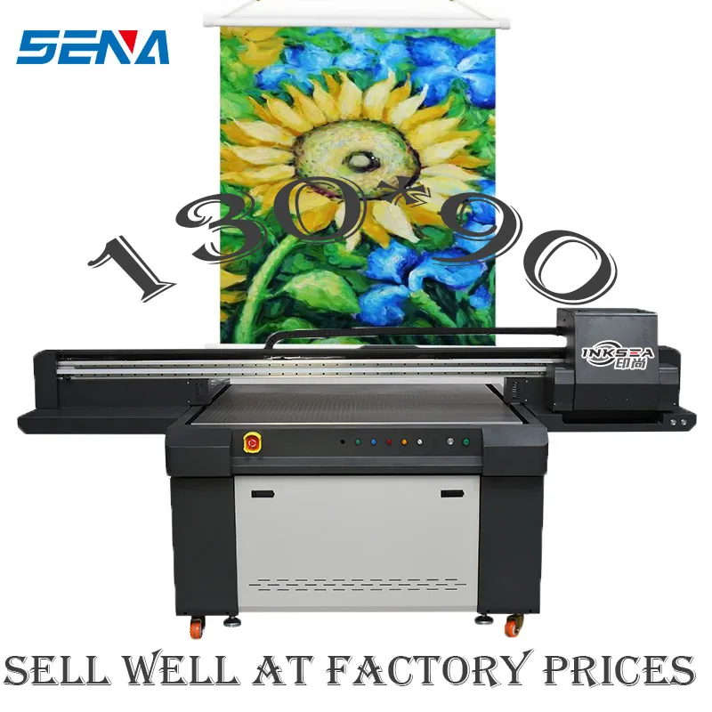 Small industrial UV printer 1390 metal stainless steel door plate road plate acrylic glass LOGO printing