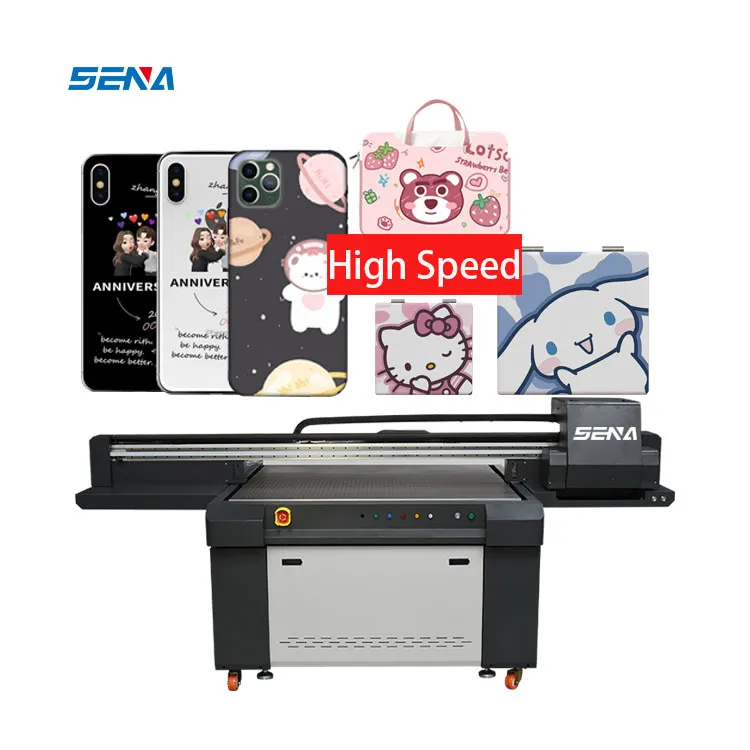 Pencetakan Stabil dan Cepat Cocok 1390 Printer Flatbed Inkjet UV Format Besar untuk Casing Ponsel Label Kaus Kartu Logam Akrilik PVC