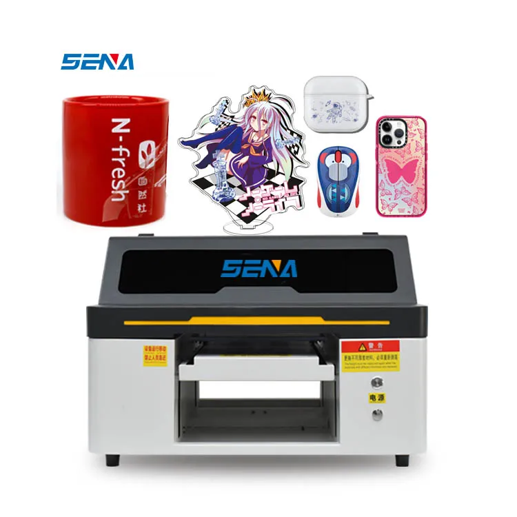 Diskon Super Printer Flatbed Inkjet UV Ukuran A3 Kecil Mini Terbaru untuk Casing Ponsel Printer UV Printer Flatbed Inkjet Sublimasi