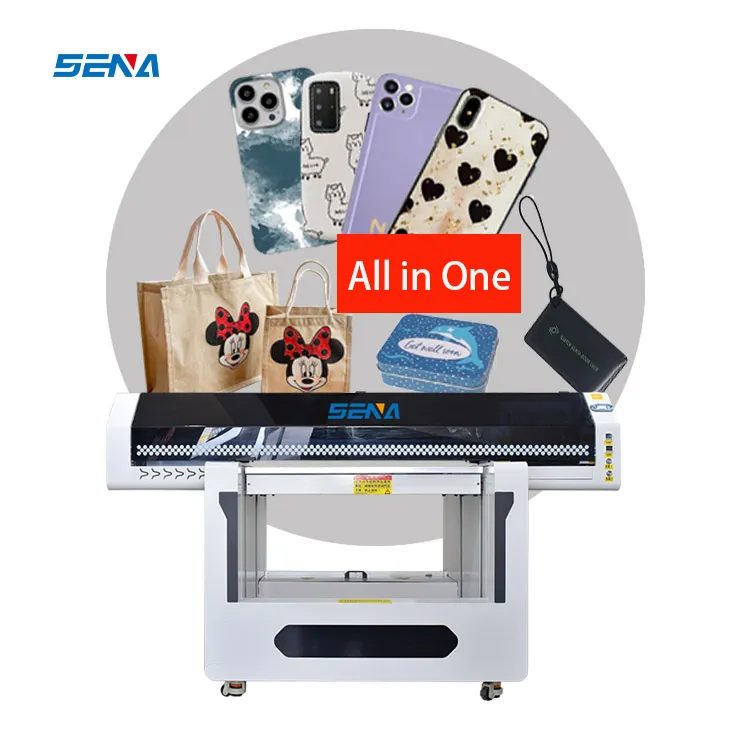 Super Discounts Logo Digital Printing Shop Machine 9060 Flatbed DTF UV Inkjet Printer A3 for Acrylic Phone Case Card Label Glass