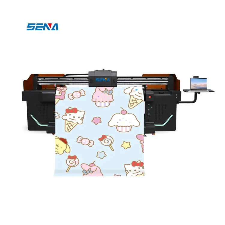 Harga Kejutan Printer Format Besar Inkjet UV Digital 3D Terbaru Printer Roll to Roll Flatbed untuk Wallpaper Gambar Tanda Poster