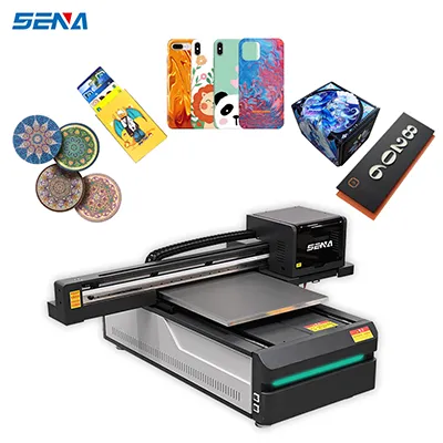 UV flat cell phone case printer 60*90CM large format digital printing machine for charging bank self-adhesive label CD