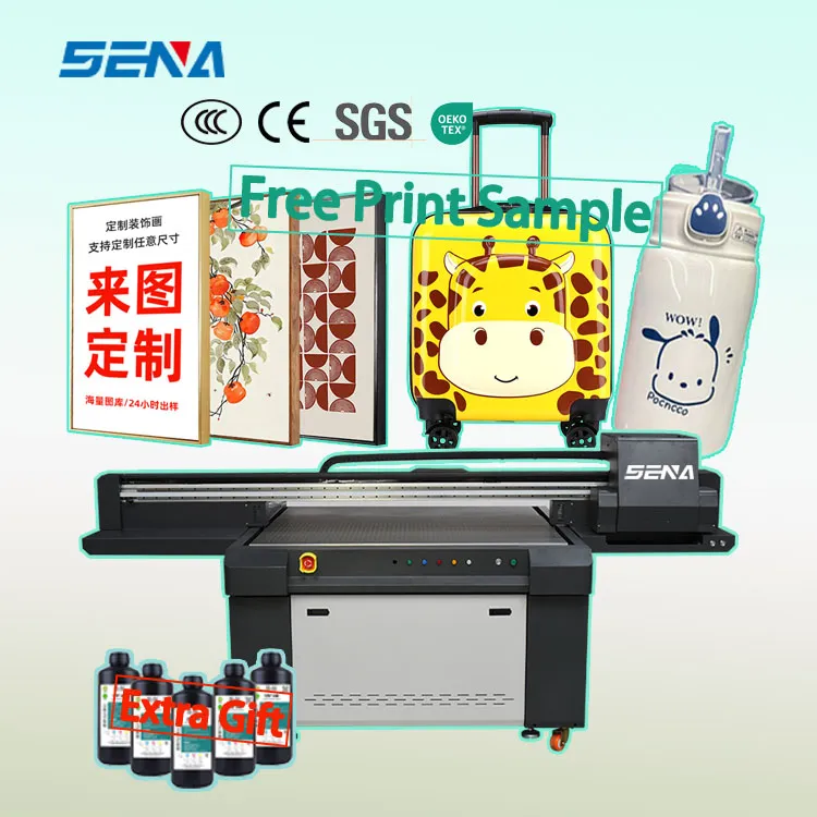 UV Flatbed Inkjet Printer Machine 3D Multipurpose XP600 I3200 heads