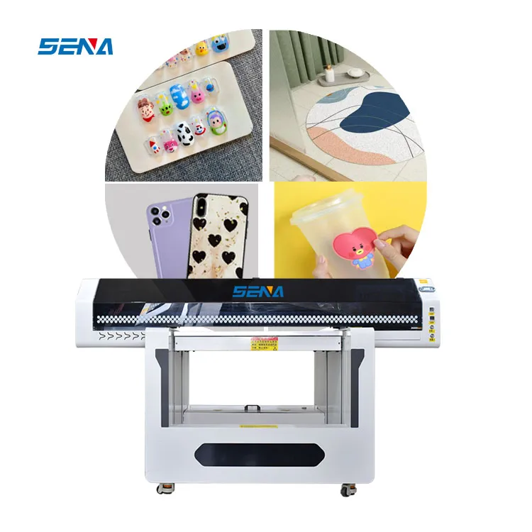 Printer Flatbed UV Semua Bahan 9060 3D Printer Inkjet Flatbed UV Pernis CMYK untuk Casing Ponsel Logam Kayu Akrilik Ubin Kaca PVC