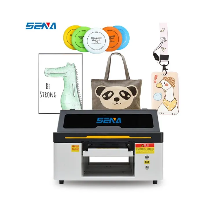 UV Inkjet Flatbed Printer Easy to Operate 3D Varnish with XP600 nozzle Custom for Glass Wood Acrylic Phonecase PVC Metal Sticker