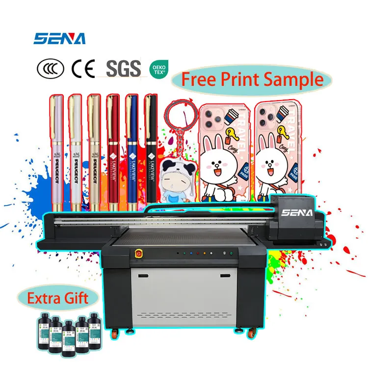 UV Inkjet Flatbed Printer Machine Printing Wallpaper Canvas Glass