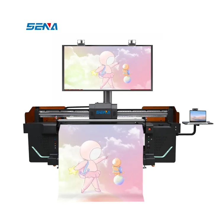 UV Inkjet Large Format Flat Printer Best All-in-one Inkjet Printer for Textile 3D Light Box Linen T-Shirt Fabric Map Poster Wall Poster