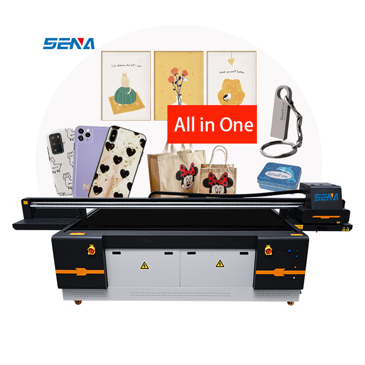 UV Printer for Business 3D All in One 2.5*1.3m Large Format UV Inkjet Flatbed Printer for T-Shirt Shoes Mobile Phone Case Glass