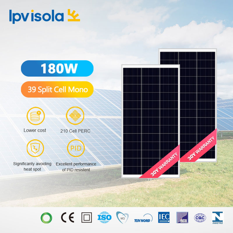 وحدة الطاقة الشمسية ذات الخلايا المنقسمة 180-200 واط 210