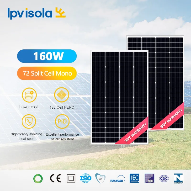 Módulo solar de celda dividida de 160-170 W