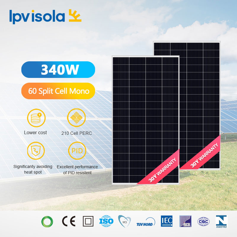 320-340W 210 وحدة الطاقة الشمسية ذات الخلية المنقسمة