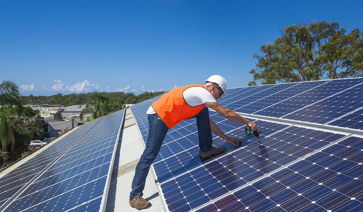 Wie das Solarmodul Strom erzeugt.