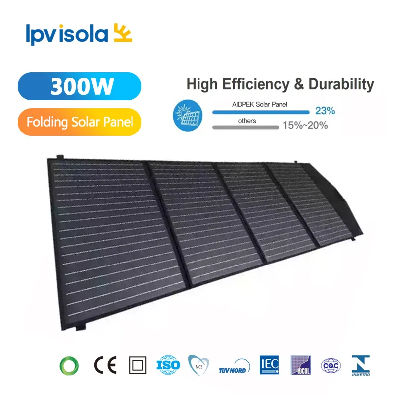 Panel solar plegable de luz delgada de 300w