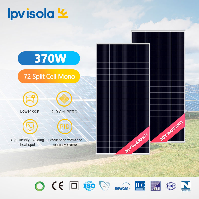 Módulo solar de célula dividida 350-370 W 210